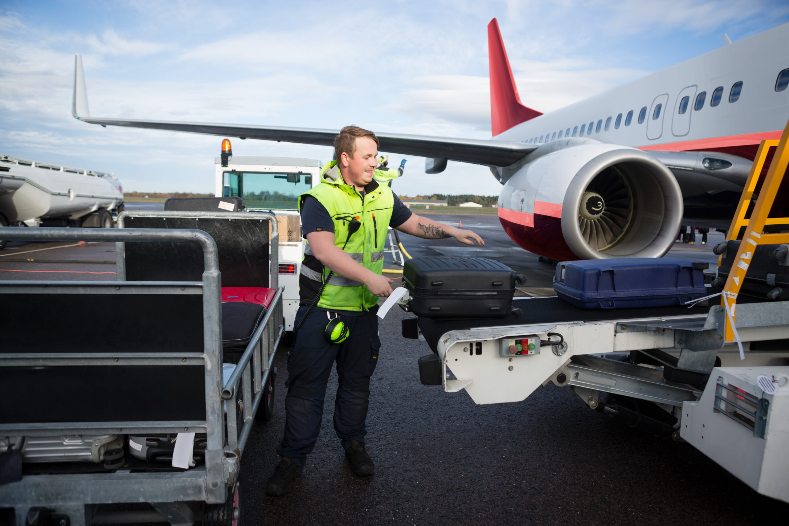 Flugzeug/ -Gepäckabfterigung